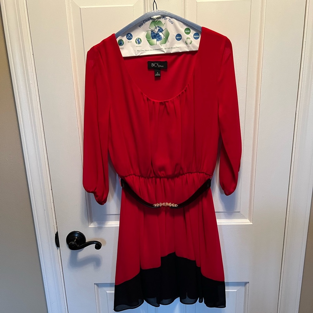 BCX - Red and Black Dress - Size Small